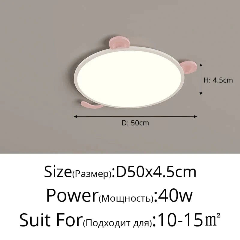 Lustre Moderne Ultra-fin NordLumière de Restaurant | Marco Lucetti 3 couleurs sans télécommande / B Rose 50cm