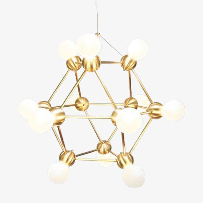 Lustre Molecule Doré Geo-Branché | Marco Lucetti