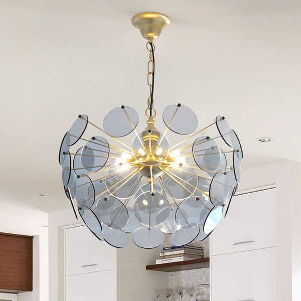 Lustre Nahia en verre motif dent de lion | Marco Lucetti