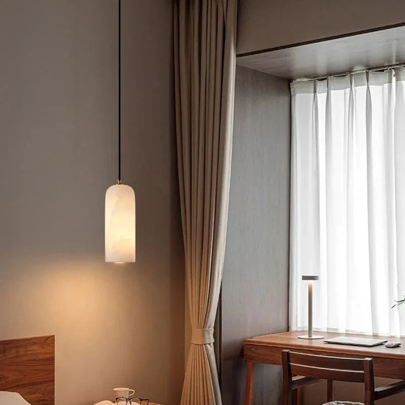 Lustre Naturan en Marbre avec Ampoule Cuivre - Éclairage Simple | Marco Lucetti