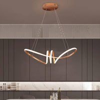 Lustre Néo en spirales dorées LED | Marco Lucetti