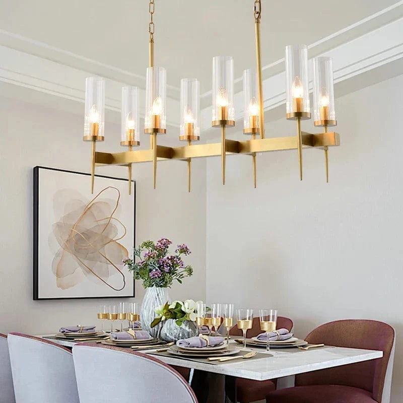 Lustre Noble en Métal Or et Verre LED | Marco Lucetti