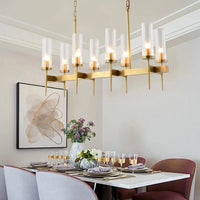 Lustre Noble en Métal Or et Verre LED | Marco Lucetti