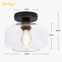 Lustre Nodic Simple en verre transparent pour chambre, salon, salle à manger et couloir | Marco Lucetti