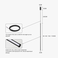 Lustre noir à LED pour chambre à coucher et salon | Marco Lucetti