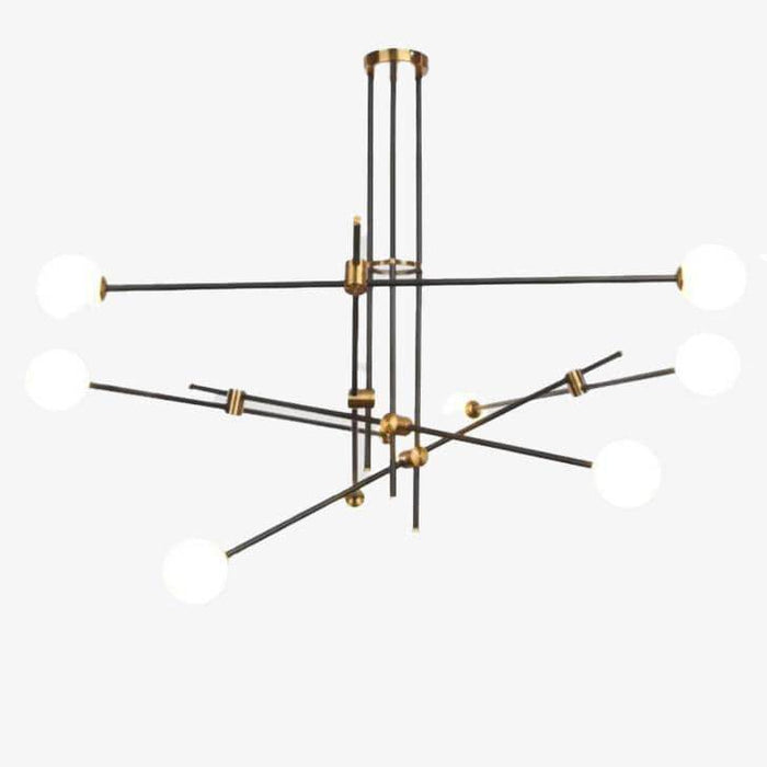 Lustre Noir Design à Branches en Verre Retro | Marco Lucetti