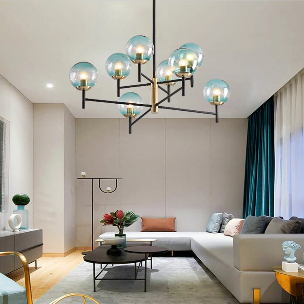 Lustre Noir Moderne avec Éclairage LED | Marco Lucetti