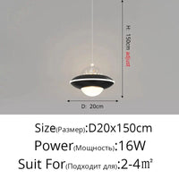 Lustre Nordikids moderne - Dessin animé OVNIS pour garçons | Marco Lucetti A Noir D20x150cm / 3 couleurs sans télécommande