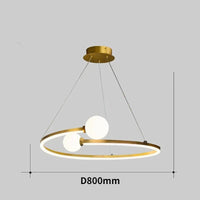 Lustre Nordique à Anneau LED Suspension, Éclairage et Luminaires | Marco Lucetti 80CM / Blanc froid 6000K