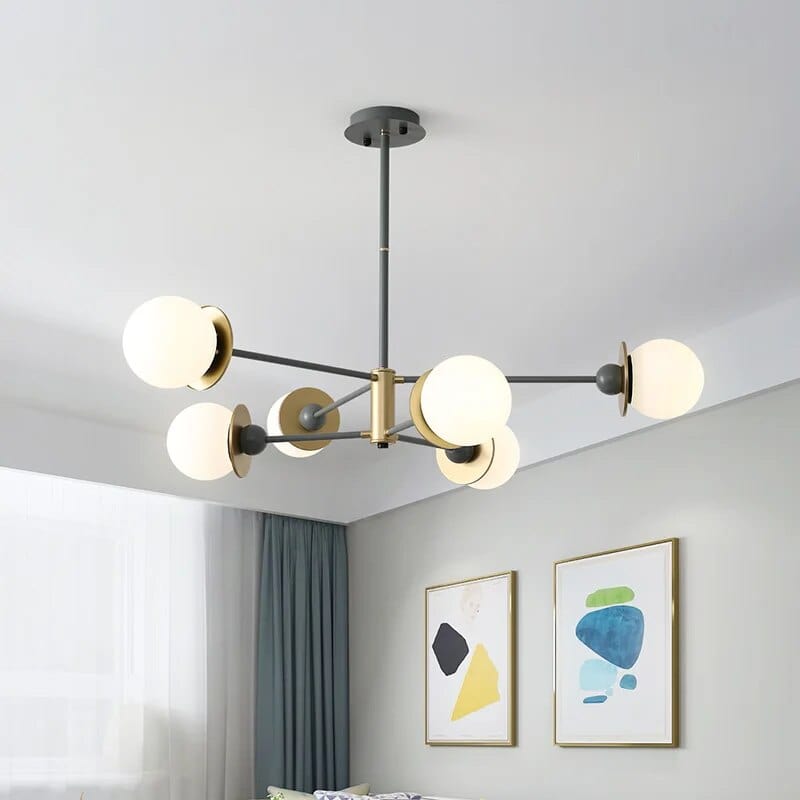 Lustre Nordique à Branches et Boules Épurées | Marco Lucetti