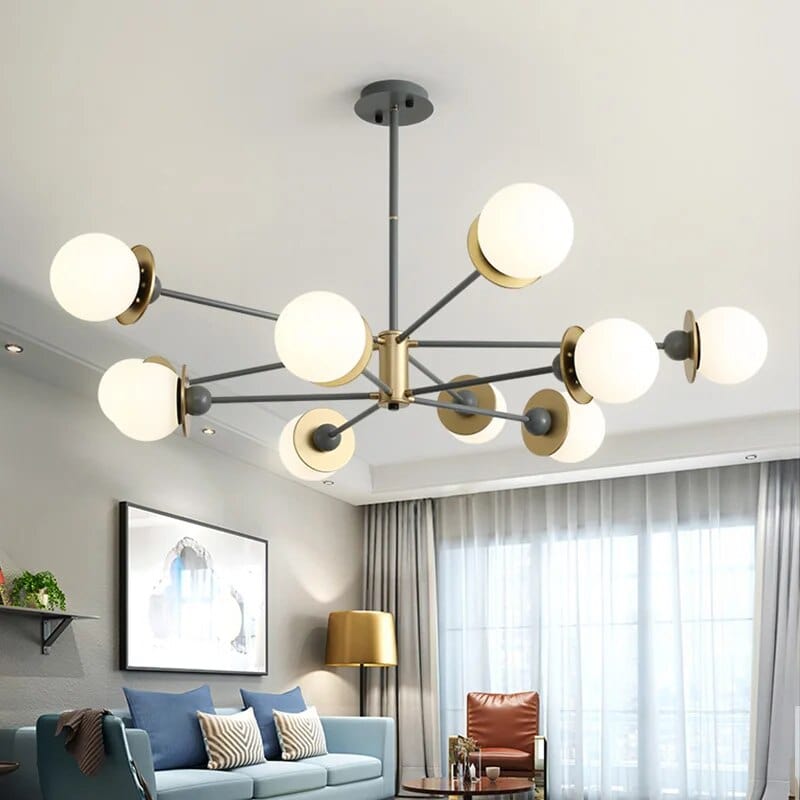 Lustre Nordique à Branches et Boules Épurées | Marco Lucetti