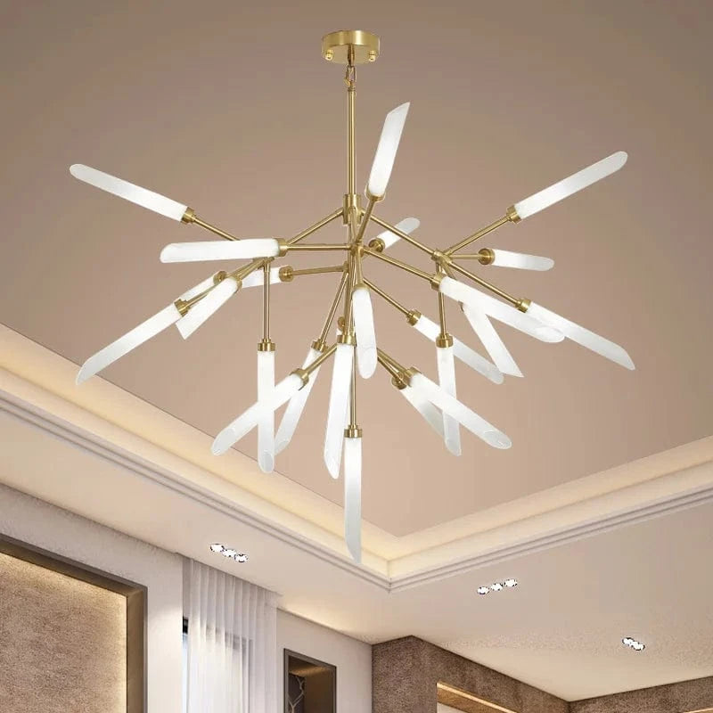 Lustre Nordique Arbre Fourchette Verre Led Luminaria | Marco Lucetti