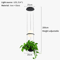 Lustre Nordique avec Plante Artificielle Suspendue en Pot | Marco Lucetti