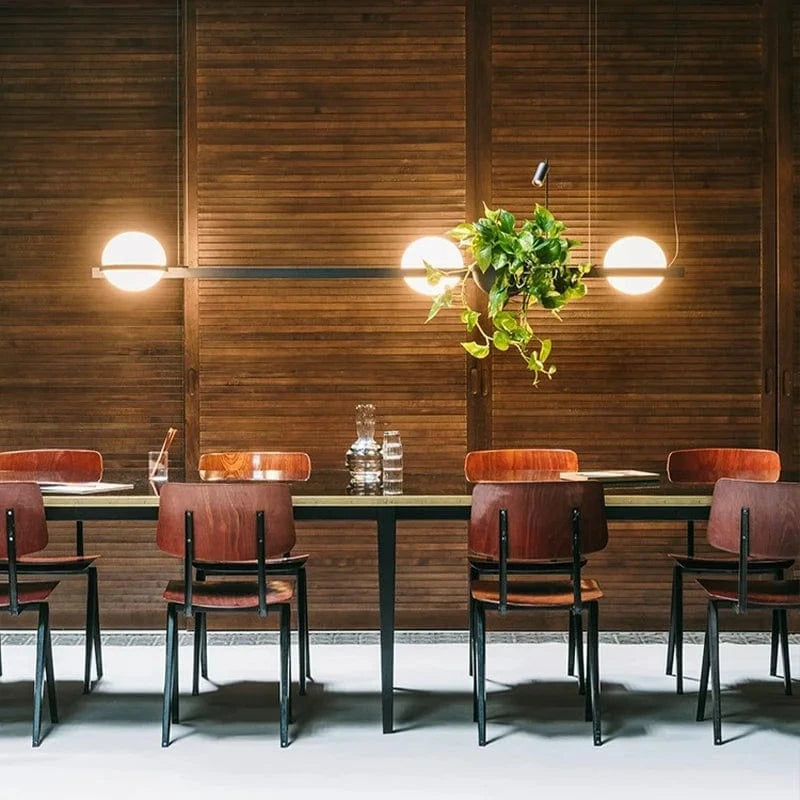 Lustre Nordique avec Plante Artificielle Suspendue en Pot | Marco Lucetti