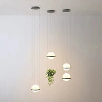 Lustre Nordique avec Plante Artificielle Suspendue en Pot | Marco Lucetti