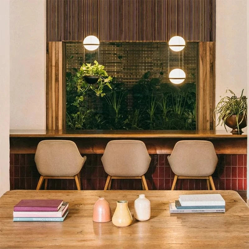 Lustre Nordique avec Plante Artificielle Suspendue en Pot | Marco Lucetti