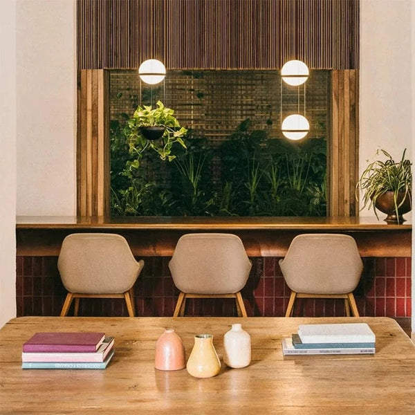 Lustre Nordique avec Plante Artificielle Suspendue en Pot | Marco Lucetti