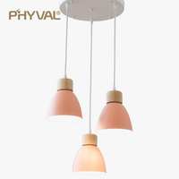Lustre Nordique en Bois à 3 Têtes