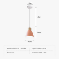Lustre Nordique en Bois à 3 Têtes