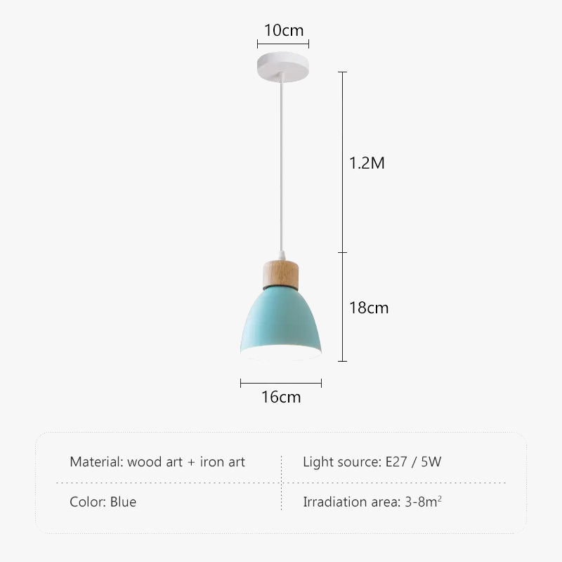Lustre Nordique en Bois à 3 Têtes