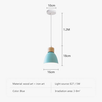 Lustre Nordique en Bois à 3 Têtes