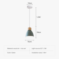 Lustre Nordique en Bois à 3 Têtes