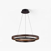 Lustre Nordique Bois Antique - Éclairage en Anneau | Marco Lucetti