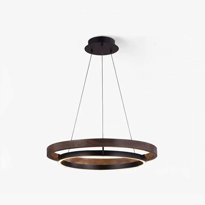 Lustre Nordique Bois Antique - Éclairage en Anneau | Marco Lucetti