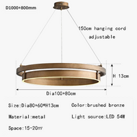 Suspension LED bronze brossé style nordique