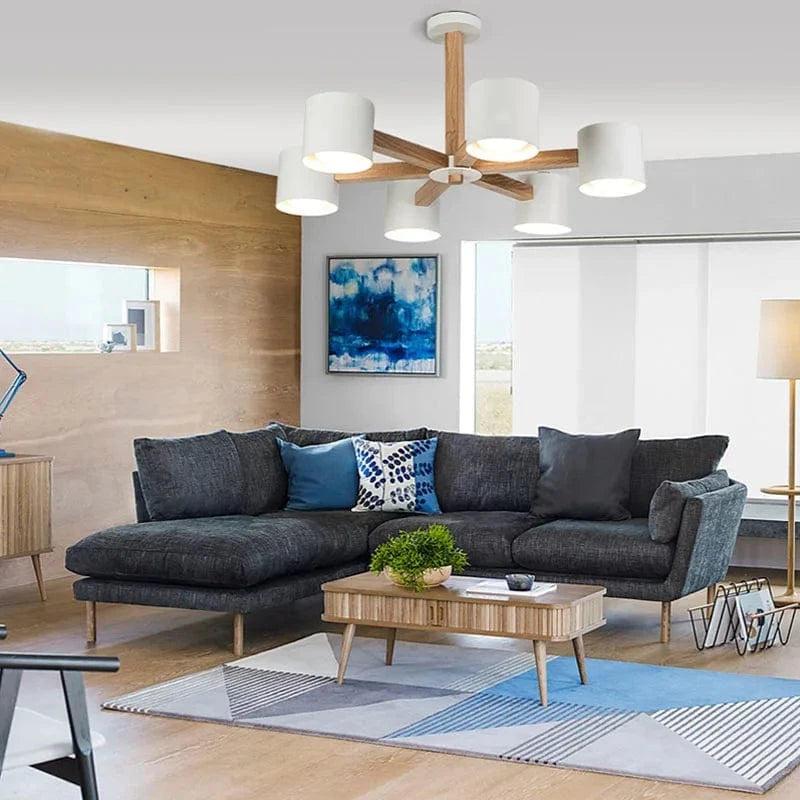 Lustre Nordique Créatif en Bois Massif pour Salon, Chambre et Salle à Manger | Marco Lucetti