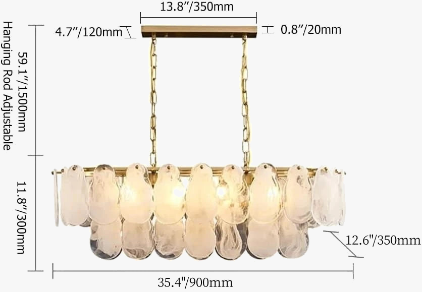 Lustre Nordique de Luxe en Métal avec Cristaux LED Suspendu - Collection Prestige