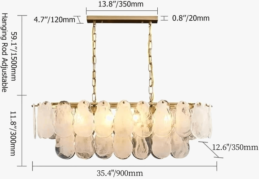Lustre Nordique de Luxe en Métal avec Cristaux LED Suspendu - Collection Prestige | Marco Lucetti