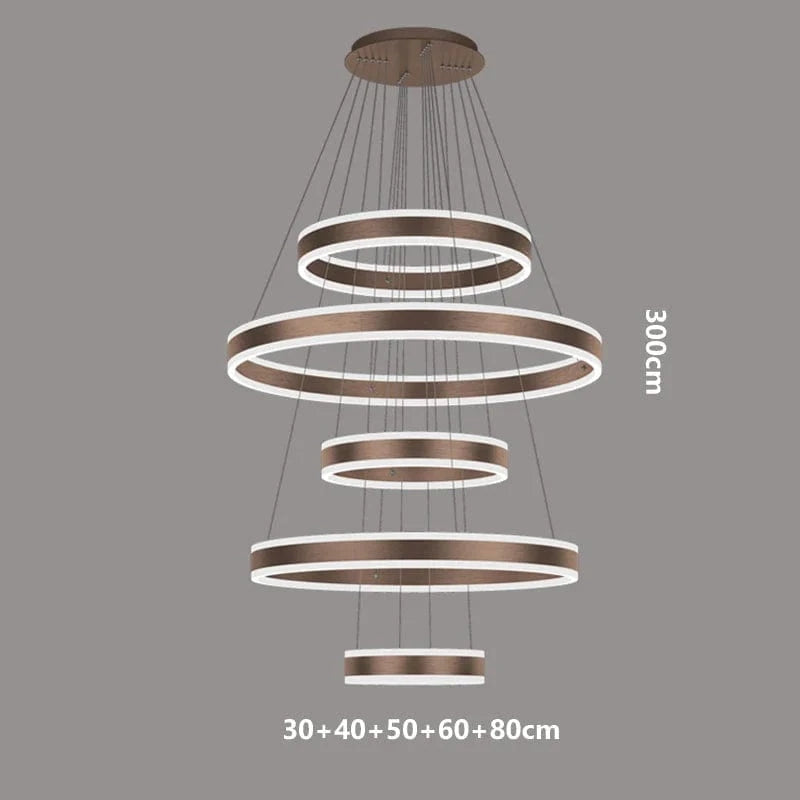 Lustre Nordique Déco Maison : Idéal pour votre Salon ! | Marco Lucetti Couleur café 5 têtes / Blanc froid