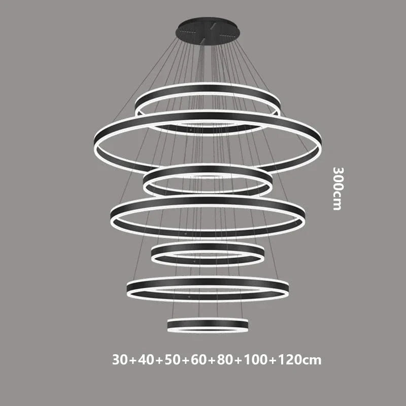 Lustre Nordique Déco Maison : Idéal pour votre Salon ! | Marco Lucetti Noir 7 tête / Blanc froid