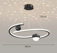 Lustre Nordique - Décoration Maison Salle à Manger - Éclairage Intérieur | Marco Lucetti 1 anneau Noir / Blanc froid