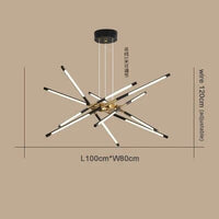 Lustre nordique design pour salle à manger | Marco Lucetti 12 noirs / Chaud