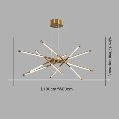 Lustre nordique design pour salle à manger | Marco Lucetti 12 pièces d&#39;or / Chaud