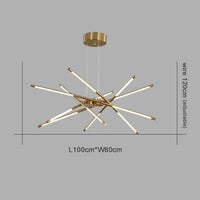 Lustre nordique design pour salle à manger | Marco Lucetti 12 pièces d&#39;or / Chaud