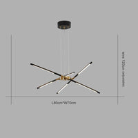 Lustre nordique design pour salle à manger | Marco Lucetti 6 noirs / Chaud