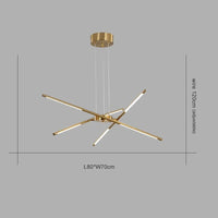 Lustre nordique design pour salle à manger | Marco Lucetti 6 pièces d&#39;or / Chaud