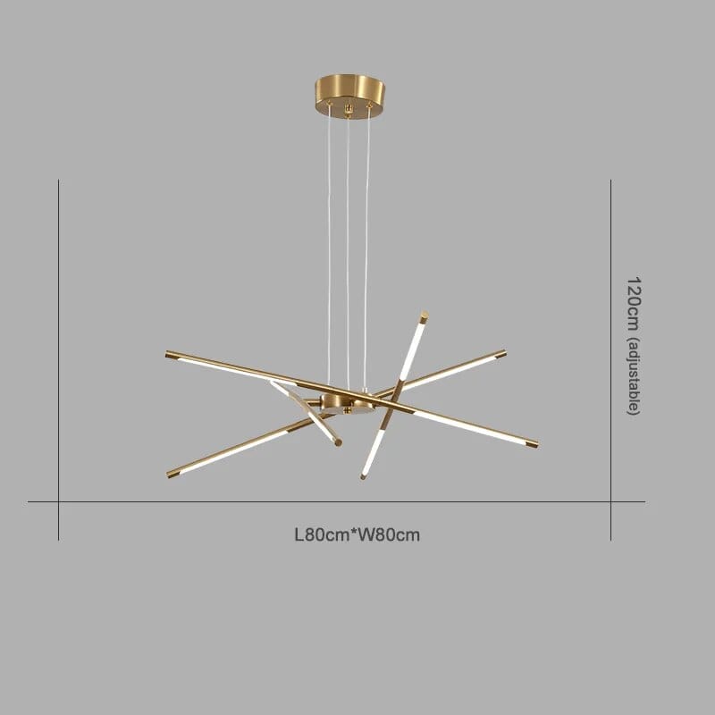 Lustre nordique design pour salle à manger | Marco Lucetti 8 pièces d&#39;or / Chaud