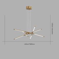 Lustre nordique design pour salle à manger | Marco Lucetti 8 pièces d&#39;or / Chaud