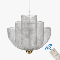 Lustre Nordique Dimmable en Grille Métallique LED Géométrique, Design Moderne | Marco Lucetti