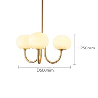 Lustre nordique doré. | Marco Lucetti 3têtes Beige