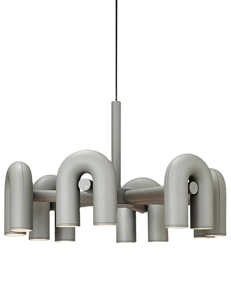 Lustre nordique élégant pour salon. | Marco Lucetti 6 têtes gris