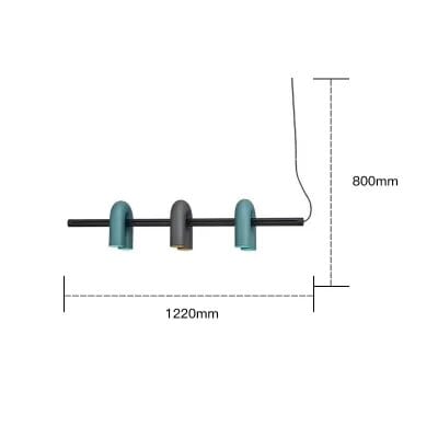 Lustre nordique élégant pour salon. | Marco Lucetti Mélange 3 têtes