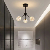 Lustre nordique élégant pour une ambiance intérieure chaleureuse | Marco Lucetti 3 têtes noires / Gradation à distance RC
