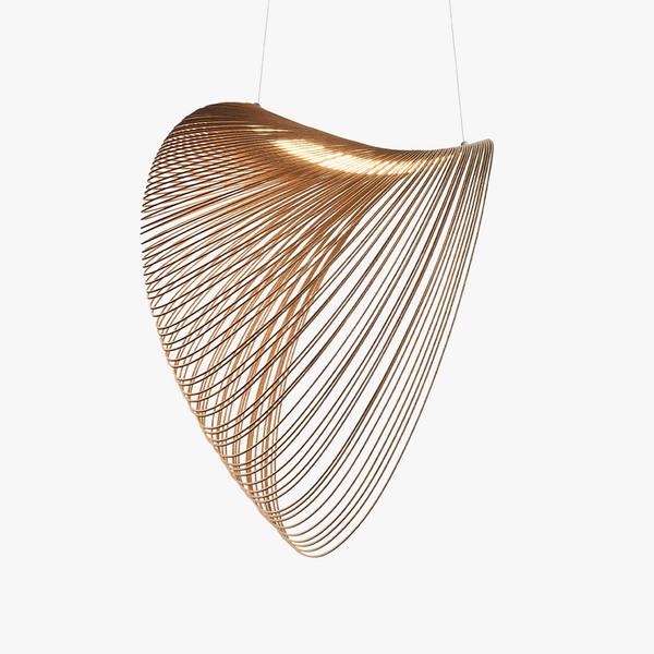 Lustre Nordique en Bois et Acrylique avec Nid d’Oiseau et LED pour la Cuisine et la Salle à Manger