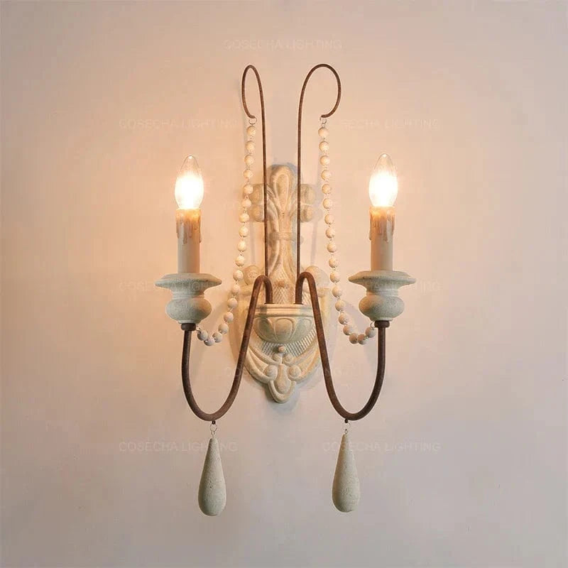 Lustre nordique en bois blanc rétro suspendu pour cuisine/chambre à coucher/salon 3/6/8/12 lumières | Marco Lucetti