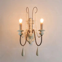 Lustre nordique en bois blanc rétro suspendu pour cuisine/chambre à coucher/salon 3/6/8/12 lumières | Marco Lucetti